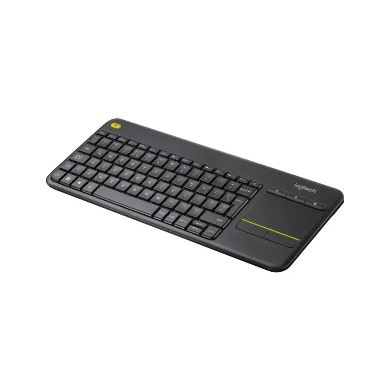 Teclado de membrana Logitech K400 Plus Layout US Touchpad sem fios preto