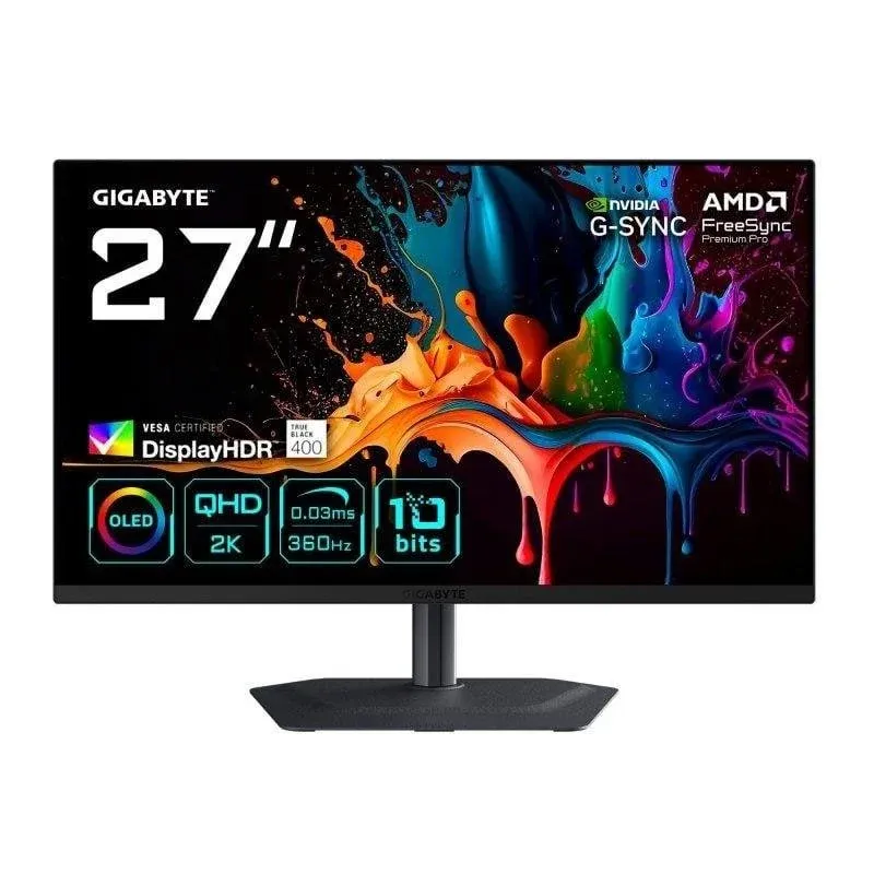 Monitor Gigabyte MO27Q3 27" QHD 360Hz QD-OLED FreeSync Pro G-SYNC 0,03ms HDR