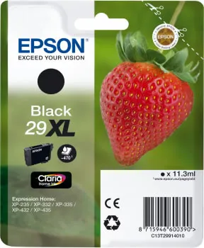Tinteiro EPSON 29 Preto XL + Alarme RF - Expression Home XP-255/257/352/355/452/455