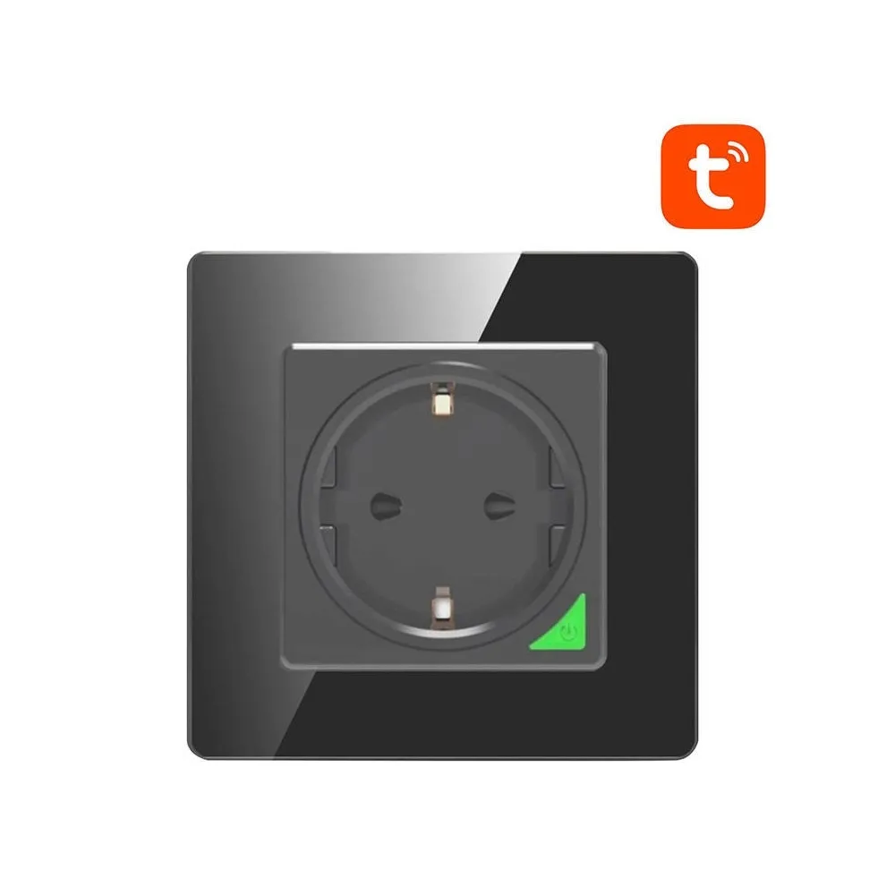 Tomada Inteligente N-WOT10-EU-B WiFi Tuya (Preto) - AVATTO