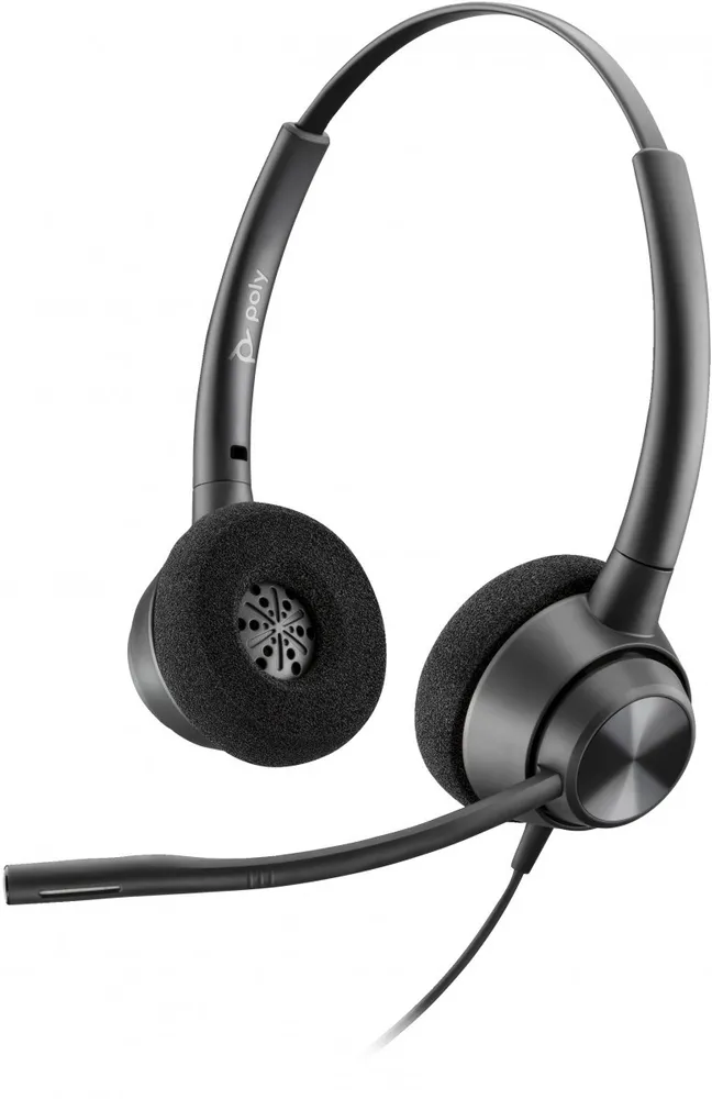 HP Poly EncorePro 320 with Quick Disconnect Binaural Headset 77T26AA