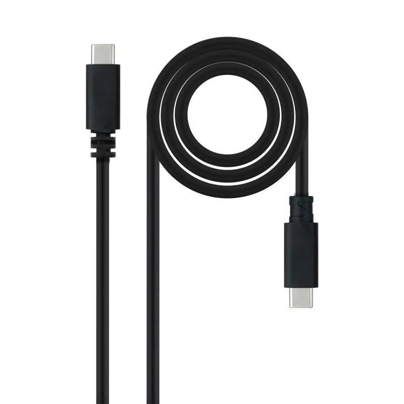 Cabo USB 2.0 Nanocable USB-C/M USB-C/M 3A 1,5m Preto Cabo USB 2.0 Nanocable USB-C/M USB-C/M 3A 1,5m Preto