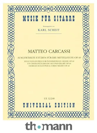 Universal Edition Carcassi Ausgewählte Etüden