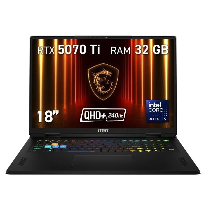 Portátil MSI Vector 18 HX AI A2XWHG-878XES 18" Intel Core Ultra 9 275HX 32GB 1TB SSD RTX 5070 Ti FreeDOS