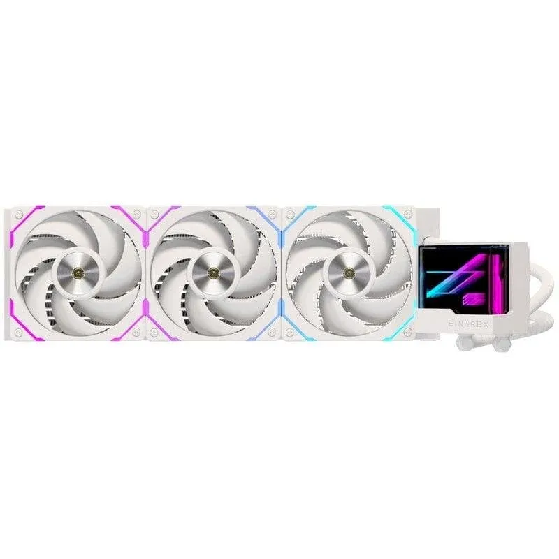 Refrigeración Líquida Einarex VERTEX 360 RGB White 360mm 3 Ventiladores RGB Cubo Espejo