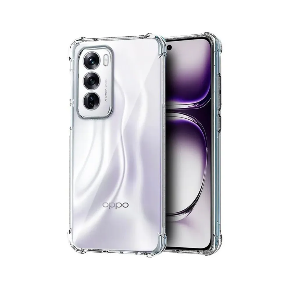 Capa Silicone Reforçado Oppo Reno 12 Pro 5G Transparente