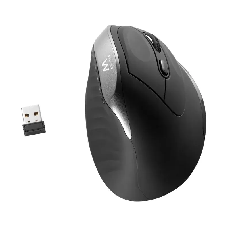 Rato sem fios Ewent 2400 DPI vertical ergonómico 6 botões revestimento de borracha