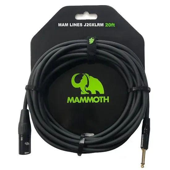 Mammoth CABO MICROFONE 6m XLR M/Jack TS Standard MAM LINES J20XLRM