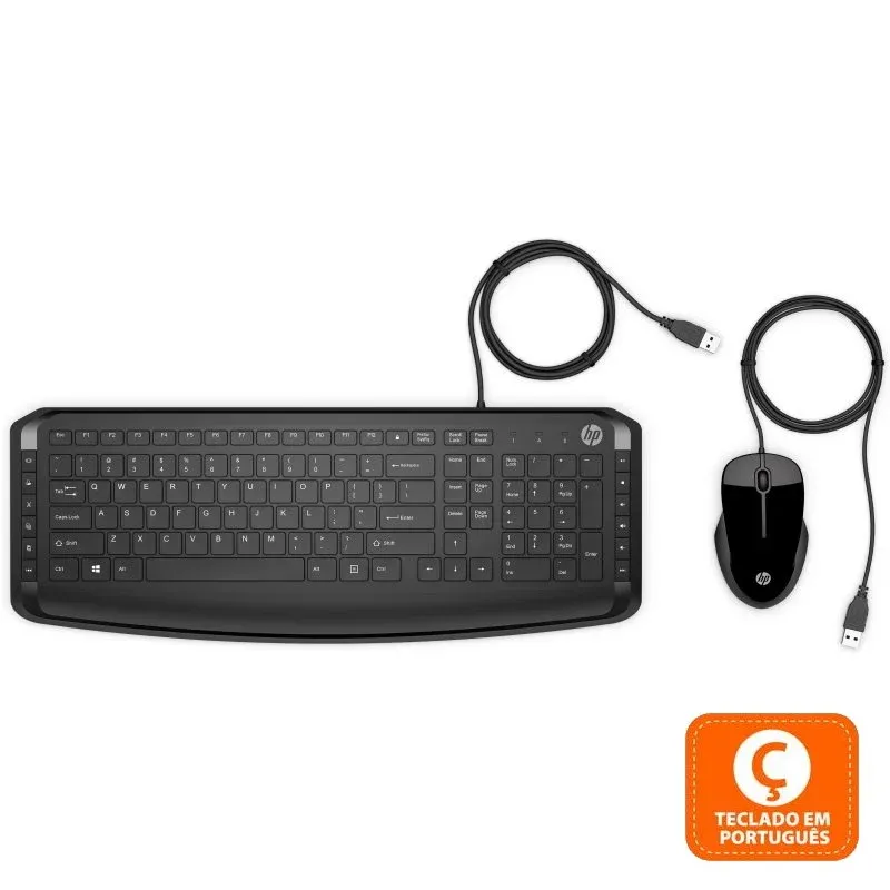 HP Pavilion 200 Conjunto de Teclado Rato USB Pretos (PT)