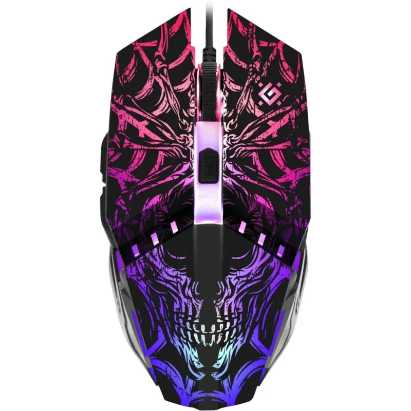 Rato Defender GM-670L Com Fio 2400 DPI Preto RGB Ambidestro Gaming