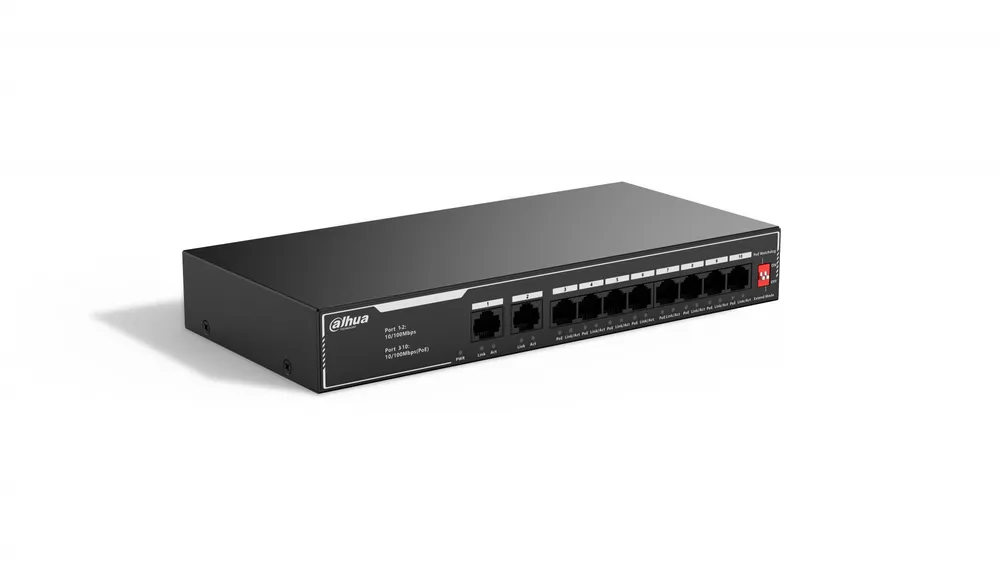 Dahua SF1010LP Switch POE de 8 Portas SF1010LP