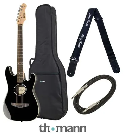 Harley Benton ST-Acoustic Black Bundle