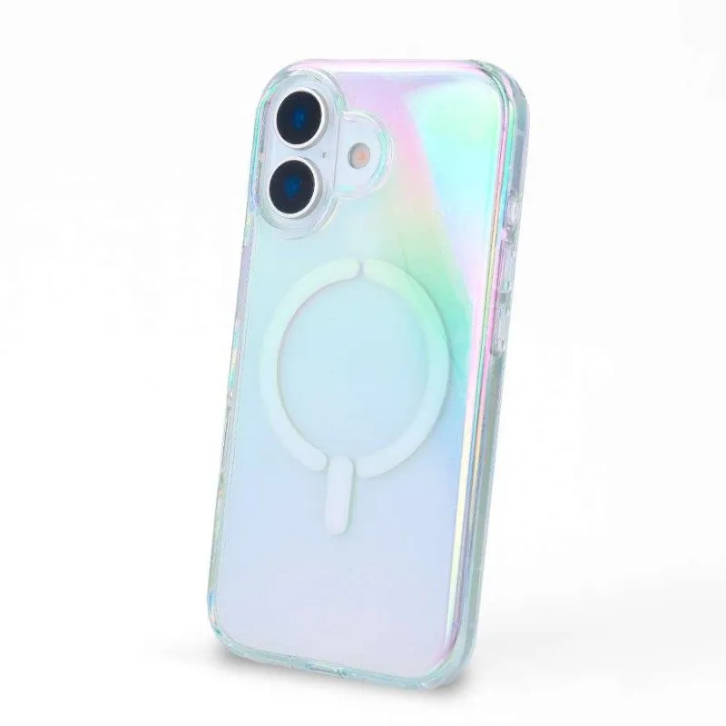 Funda para móvel Purpurina Compatível MagSafe Antichoque Brilhante para iPhone 17