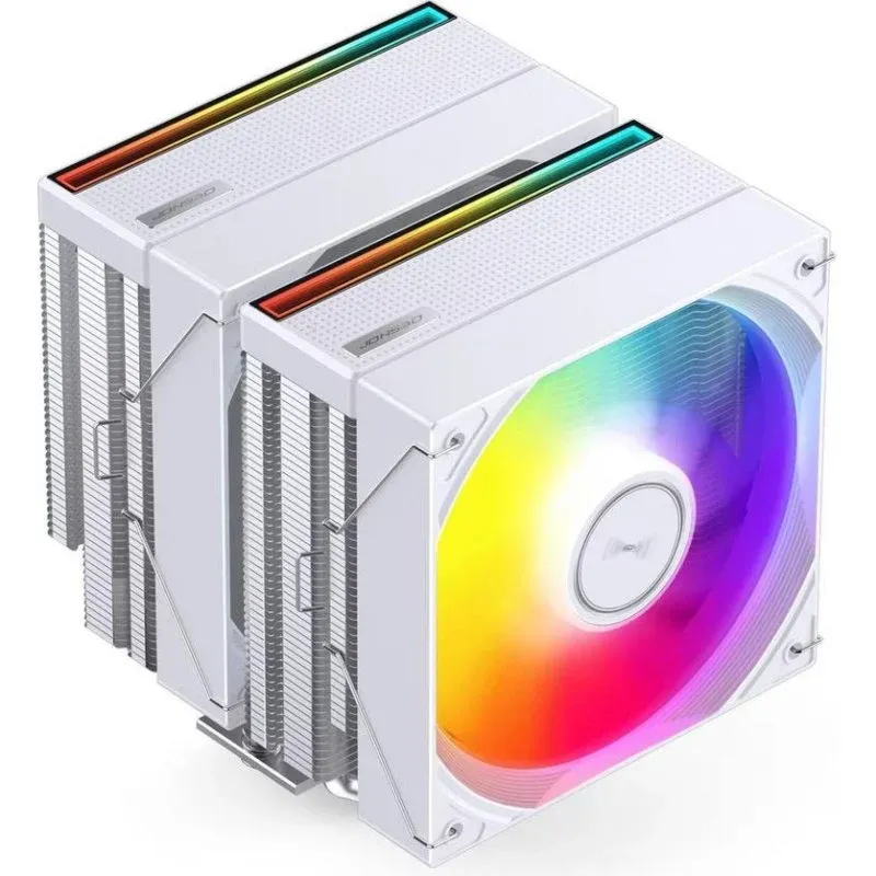 Cooler CPU Refrigeração Ar Jonsbo Socket AM4 AM5 120mm CB80 White ARGB Dual Tower