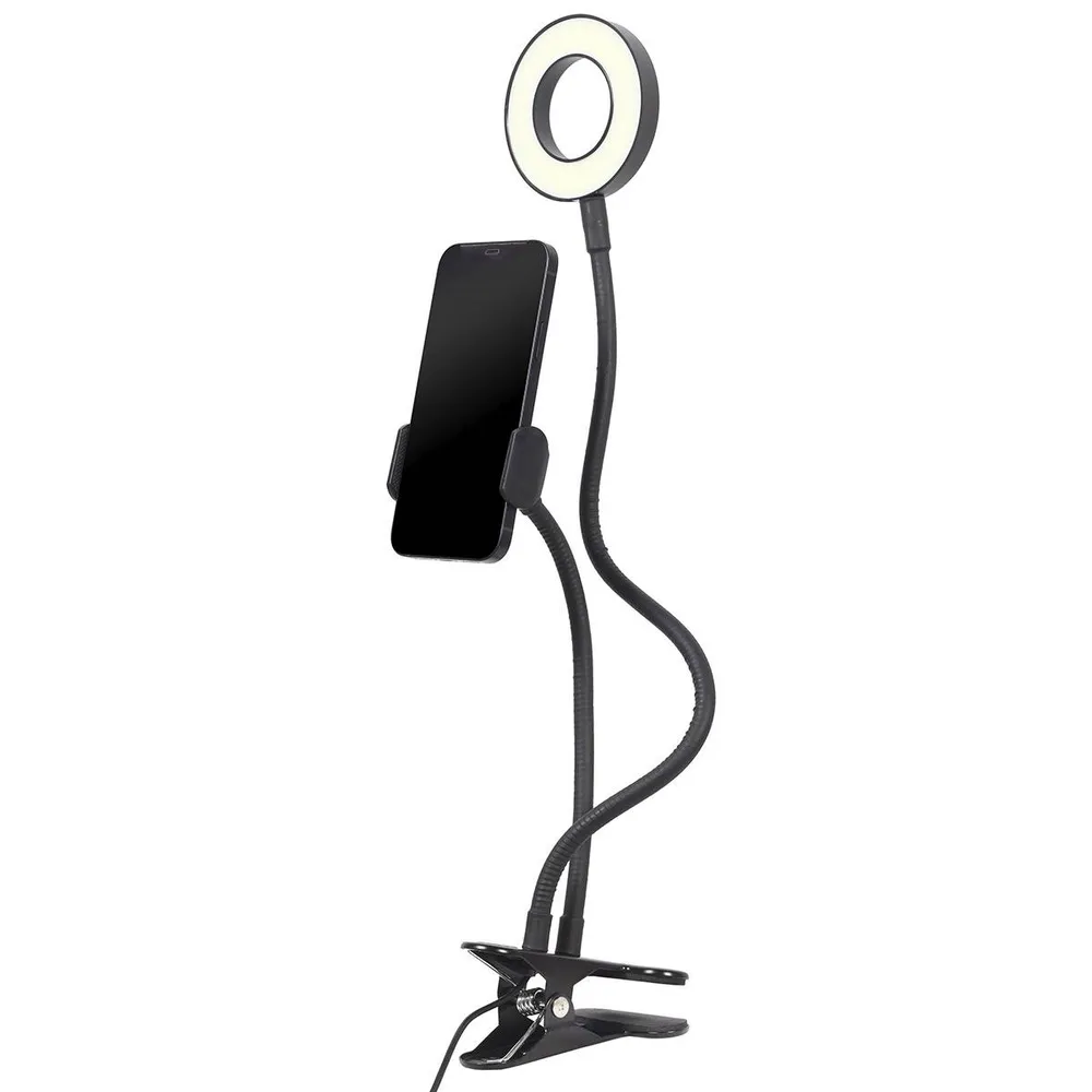 Ring Light Gembird c/ Suporte Smartphone Preto