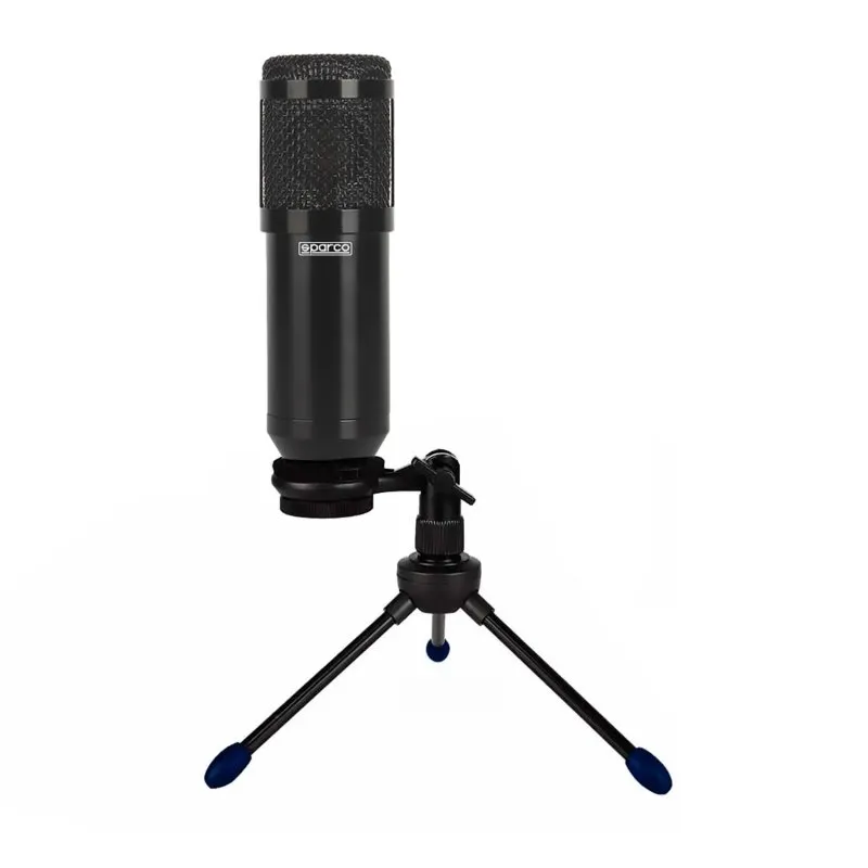 Microfone USB Sparco SPMIC STAR com filtro pop e tripé ajustável