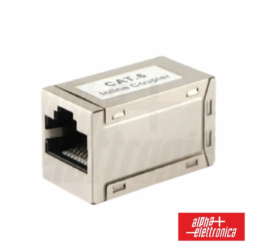Ficha Adaptadora RJ45 8p8c CAT6a Fêmea / Fêmea Metálico