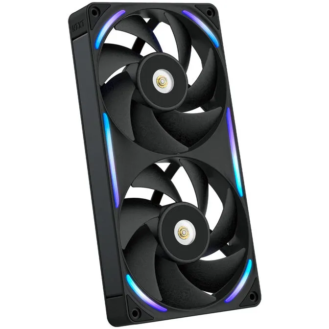 Ventoinha NZXT F240X Perfomance RGB Single-Frame Pretas - Dupla Ventoínha 120mm (240mm)