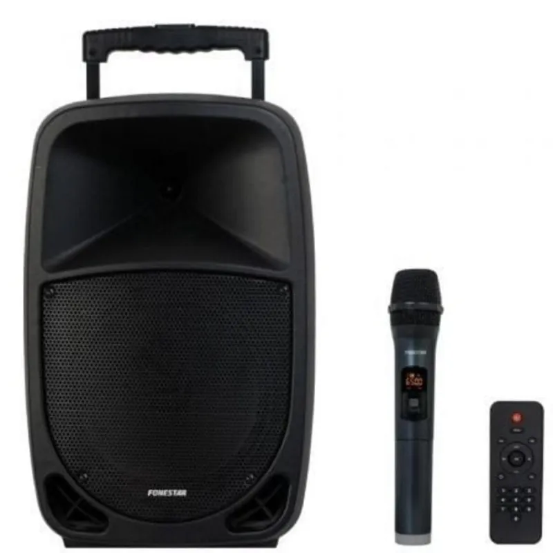 Fonestar MALIBU-310 Altifalante Portátil Bluetooth 100W com Microfone UHF, Trolley e Comando