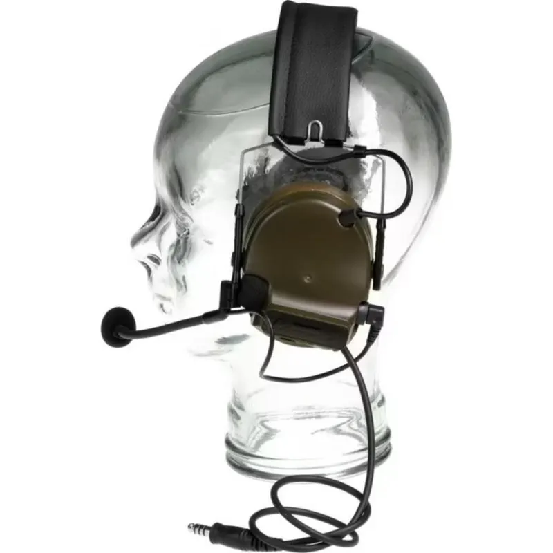 Auriculares Z-Tactical Comtac III com cabo, microfone e cancelamento de ruído, verde