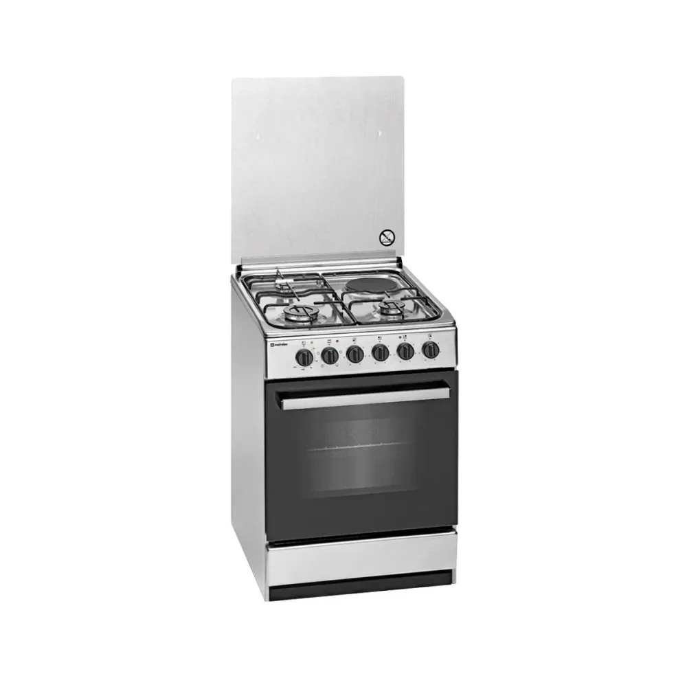Fogão a Gás/Elétrico Meireles E542X 59L 4 Zonas Cinzento