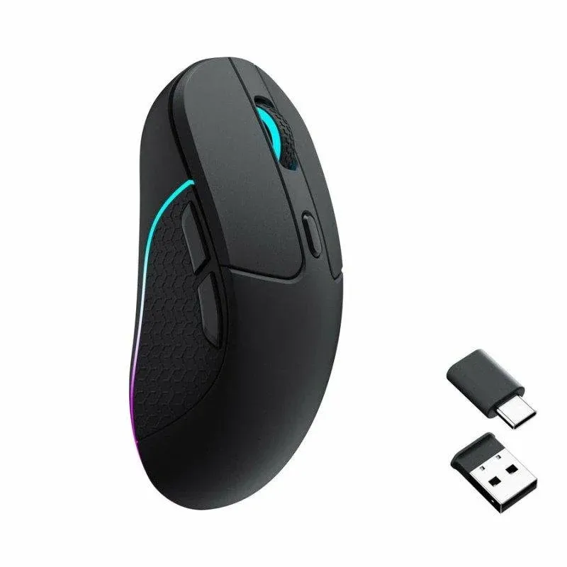 Keychron M3 Rato Ergonómico Sem Fios RF 2,4GHz / Bluetooth 26000 DPI com RGB Preto
