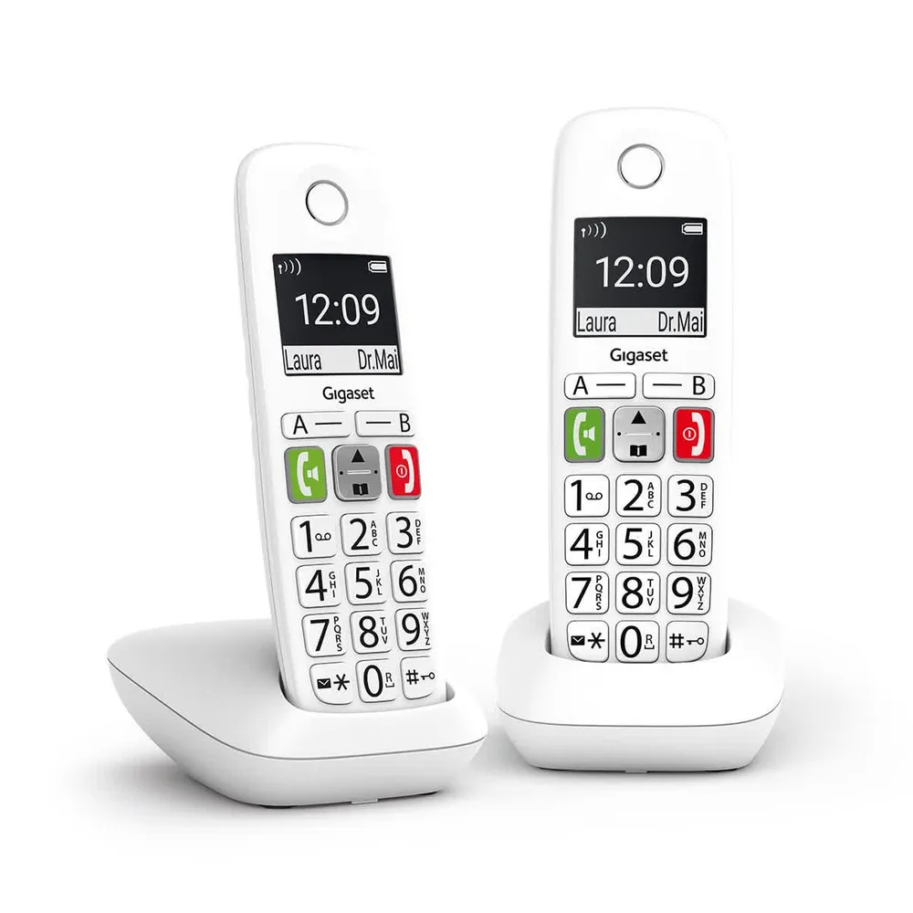 Pack 2X Telefones Digitais S/ Fios (Rede Fixa) E290 Duo (Branco) - Gigaset