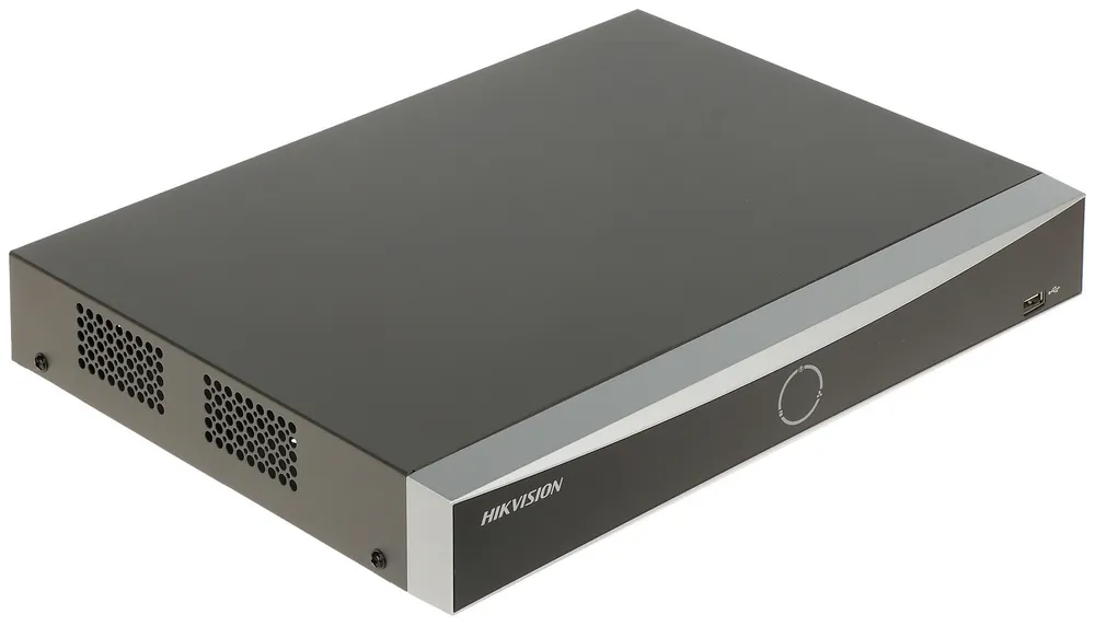 Gravador NVR Hikvision PRO AcuSense 4 Canais IP 4K PoE 1U Preto - DS-7604NXI-K1/4P(D)