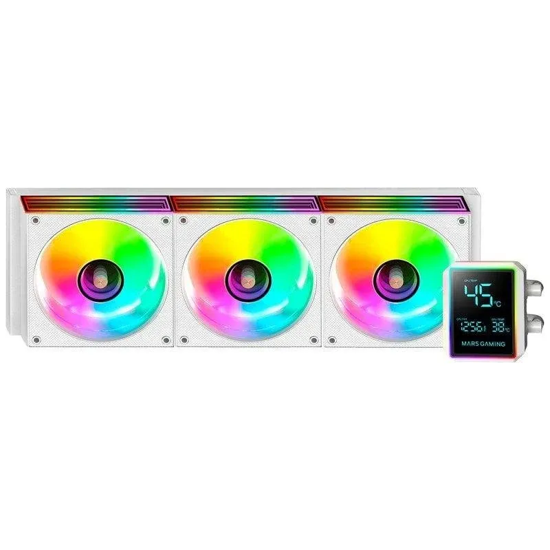 Refrigeración Líquida Mars Gaming ML-LCDPRO360 360mm 3 Ventiladores ARGB Branco