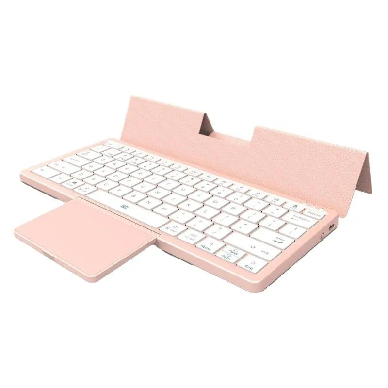 Teclado Royal Bailey Kf8700 Bluetooth QWERTY ultrafino leve rosa