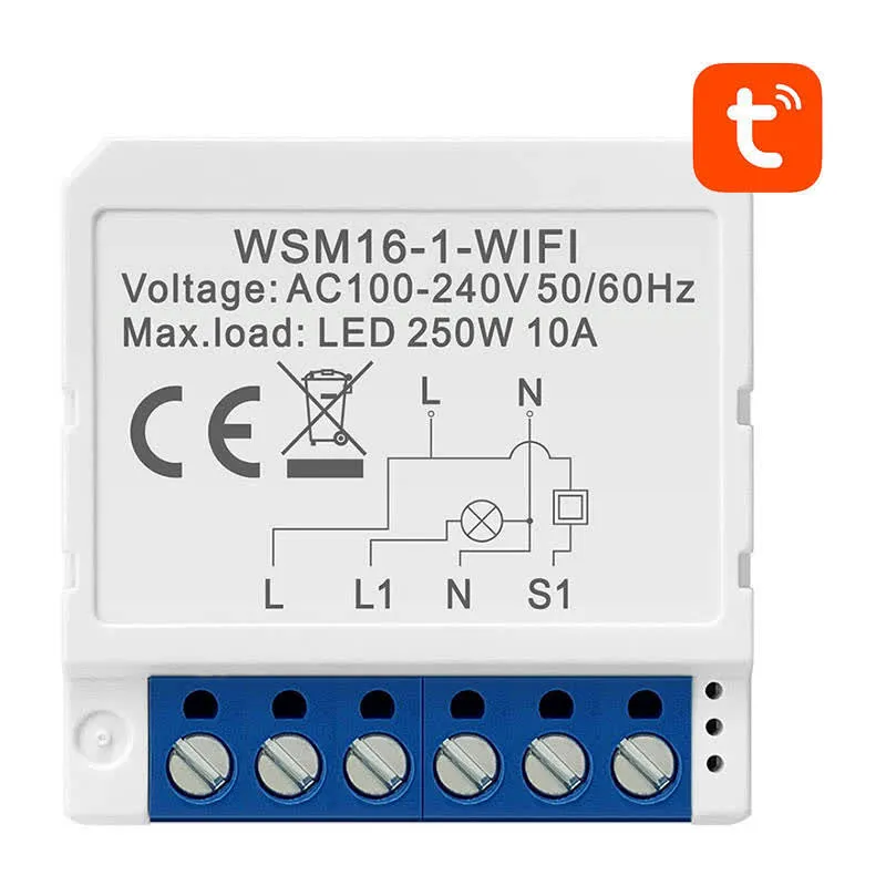 Avatto Módulo de interruptor inteligente WiFi WSM16-W1 Controladores inteligentes Tuya