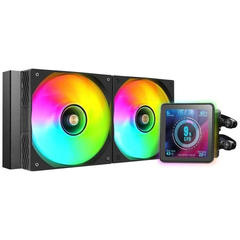 Refrigeração Líquida Mars Gaming ML-VISIONPRO240 240mm 2 Ventoinhas ARGB Ecrã IPS