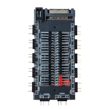 Controlador Hub De 10 Fans PWM + ARGB Sata