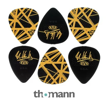 Dunlop EVH Black/Yellow Stripes Tin 6