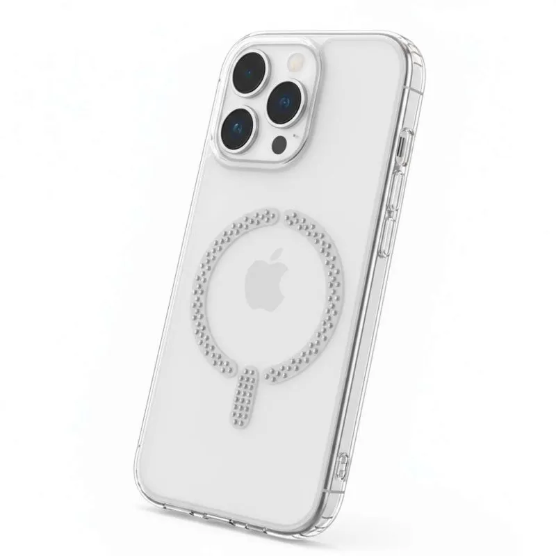 Funda para telemóvel Silicone Flexível Antiyellow Brilhantes Compatível MagSafe para iPhone 16 Pro