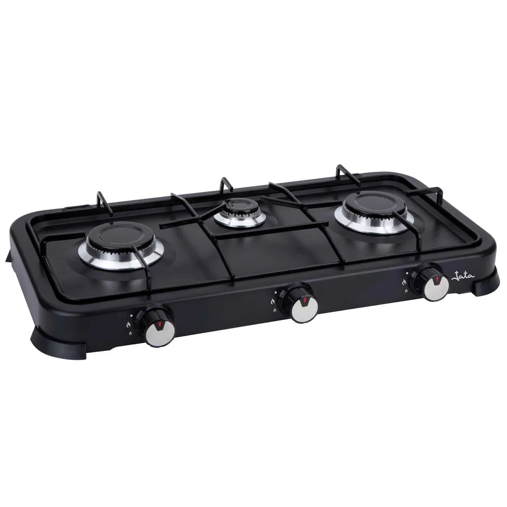 Fogão A Gás Propano/Butano 3 Bicos (Preto) - Jata