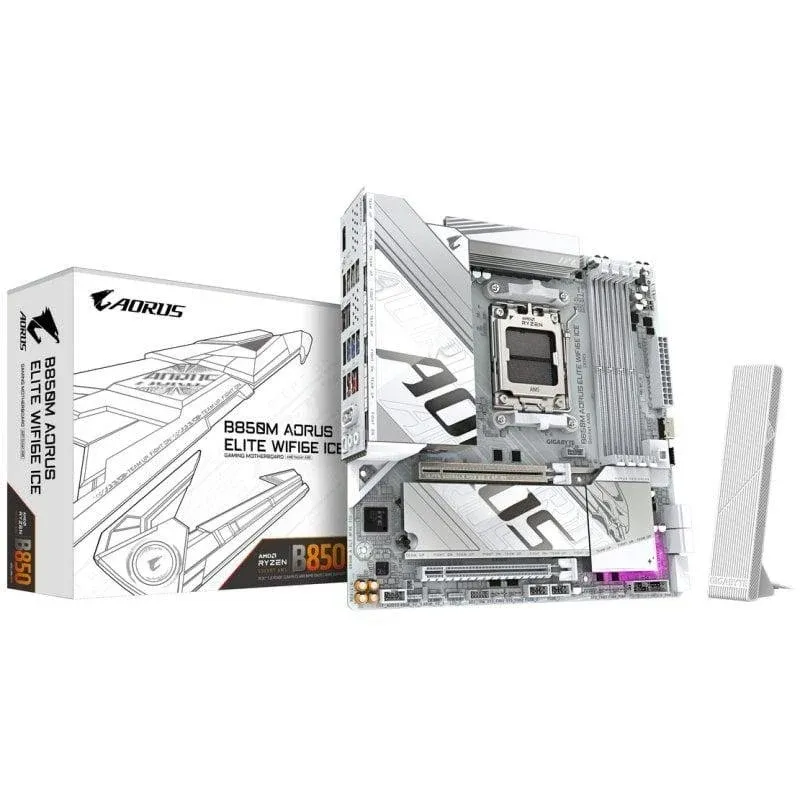Motherboard Gigabyte B850M AORUS ELITE WIFI6E ICE AMD B850 AM5 DDR5 micro ATX WiFi 6E