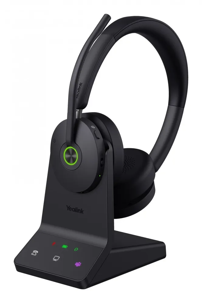 Auriculares Yealink WH68 UC sem fios e com fios Bluetooth com Cancelamento Ativo de Ruído Preto