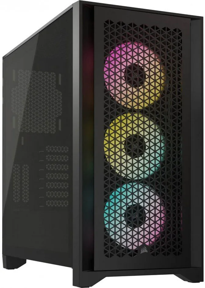 Caixa ATX Corsair iCUE 4000D Airflow RGB Preto Vidro Temperado