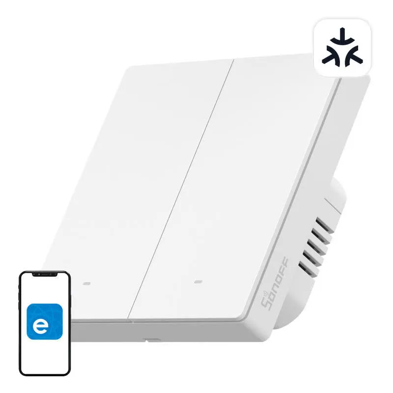 Sonoff M5-2C-WiFi Matter interruptor de parede inteligente de 2 canais 86W