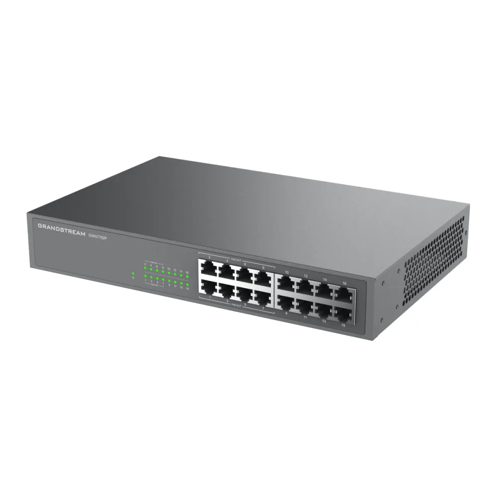 Switch Grandstream 16 Portas Gigabit PoE GWN7702P