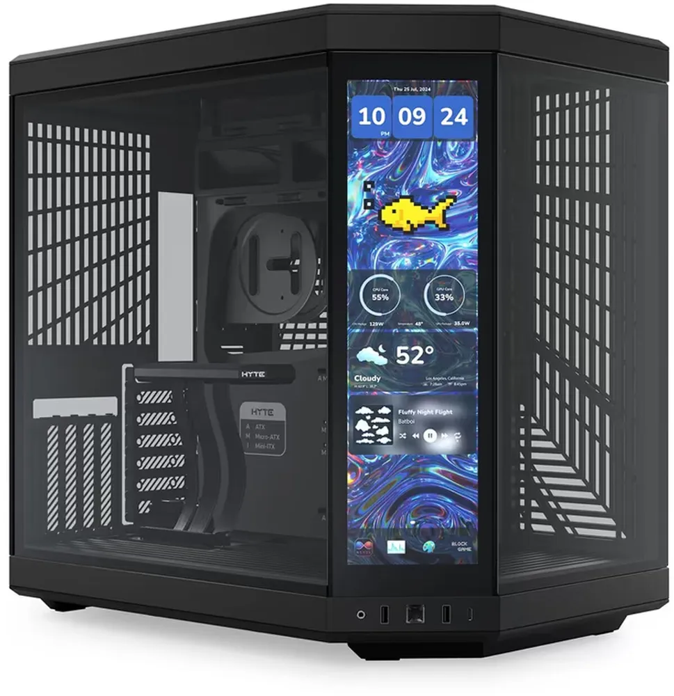 Caixa E-ATX Hyte Y70 Touch Infinite Vidro Temperado Preto