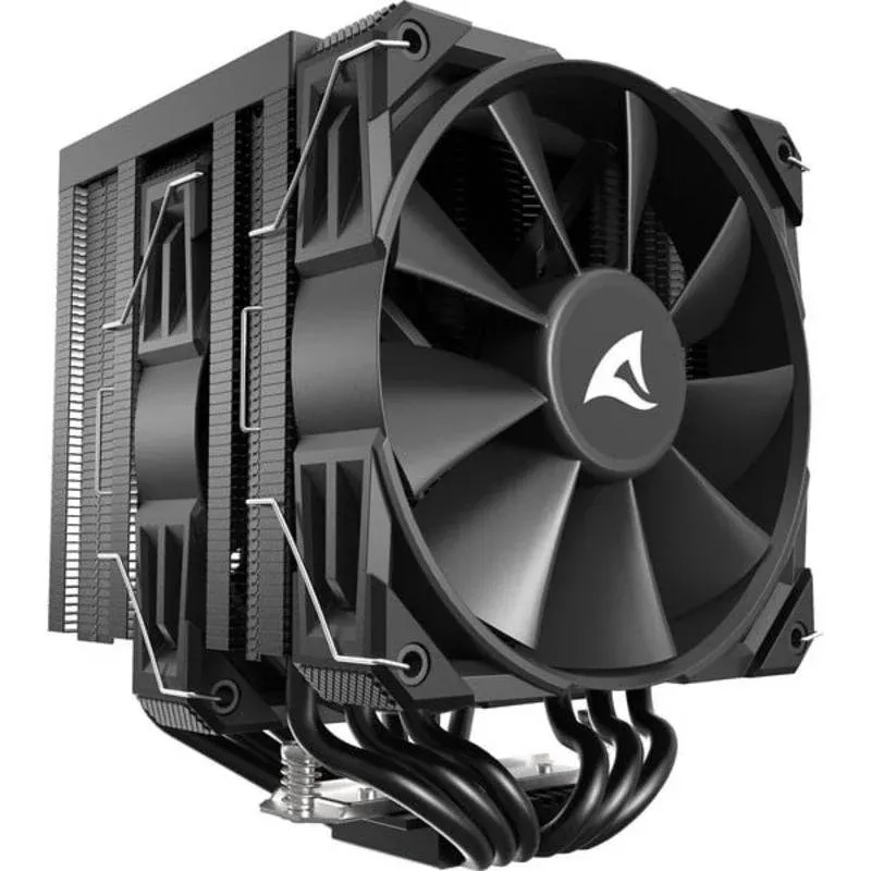 Cooler CPU Refrigeração Ar Sharkoon Socket AM5 AM4 120 mm A60 Dupla Torre 260W TDP