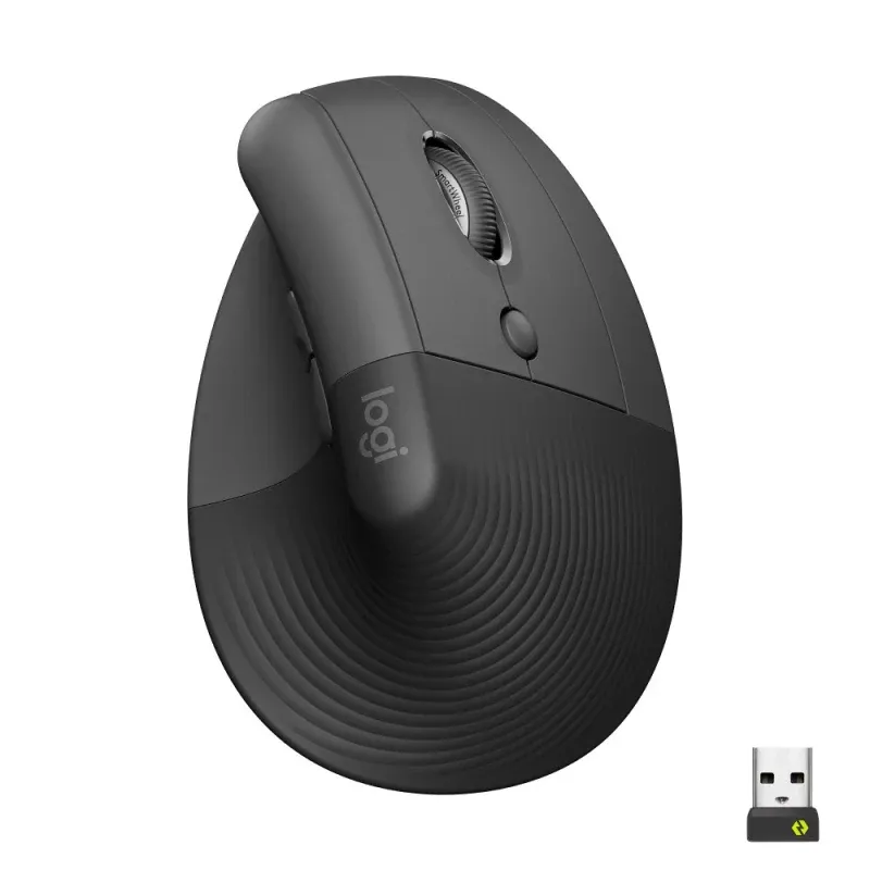Rato Lift Vertical Ergonómico Wireless/Bluetooth 4000 DPI Logitech Grafite