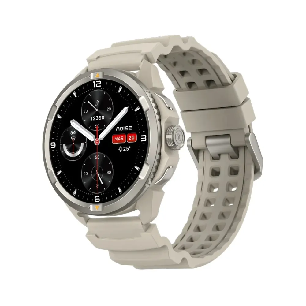 Smartwatch NoiseFit Endeavour Pro 38mm GPS Bege Pedra Natural