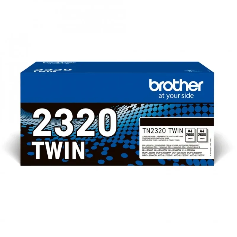 BROTHER TONER PRETO PACK 2 ALTA CAPACIDADE TN2320
