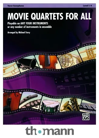 Alfred Music Publishing Movie Quartets for All T-Sax