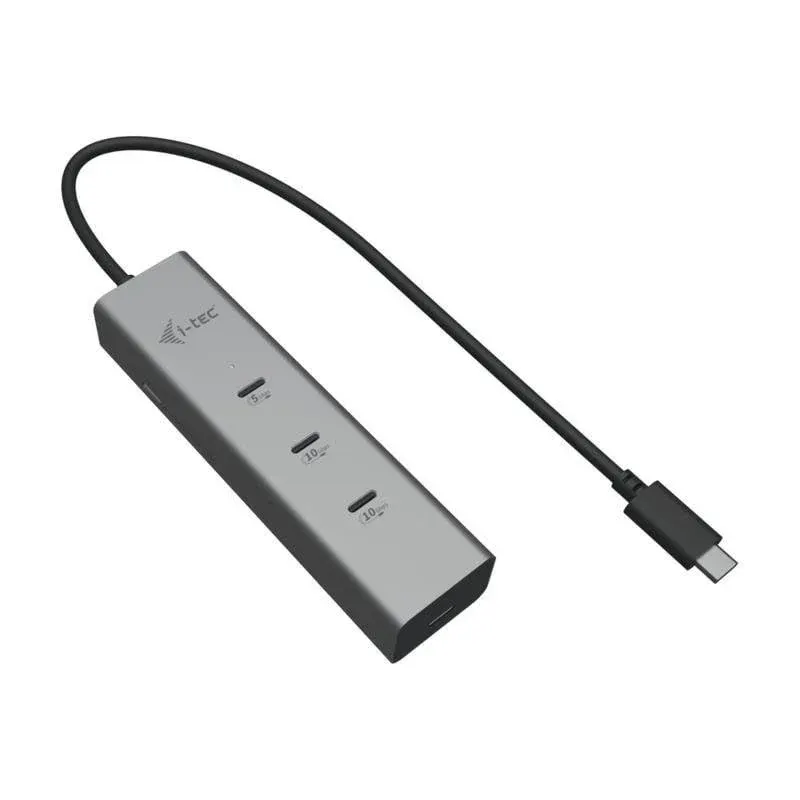 Hub I-Tec 5 portas 10 Gbps modelo Metal USB-C carga rápida vídeo 8K