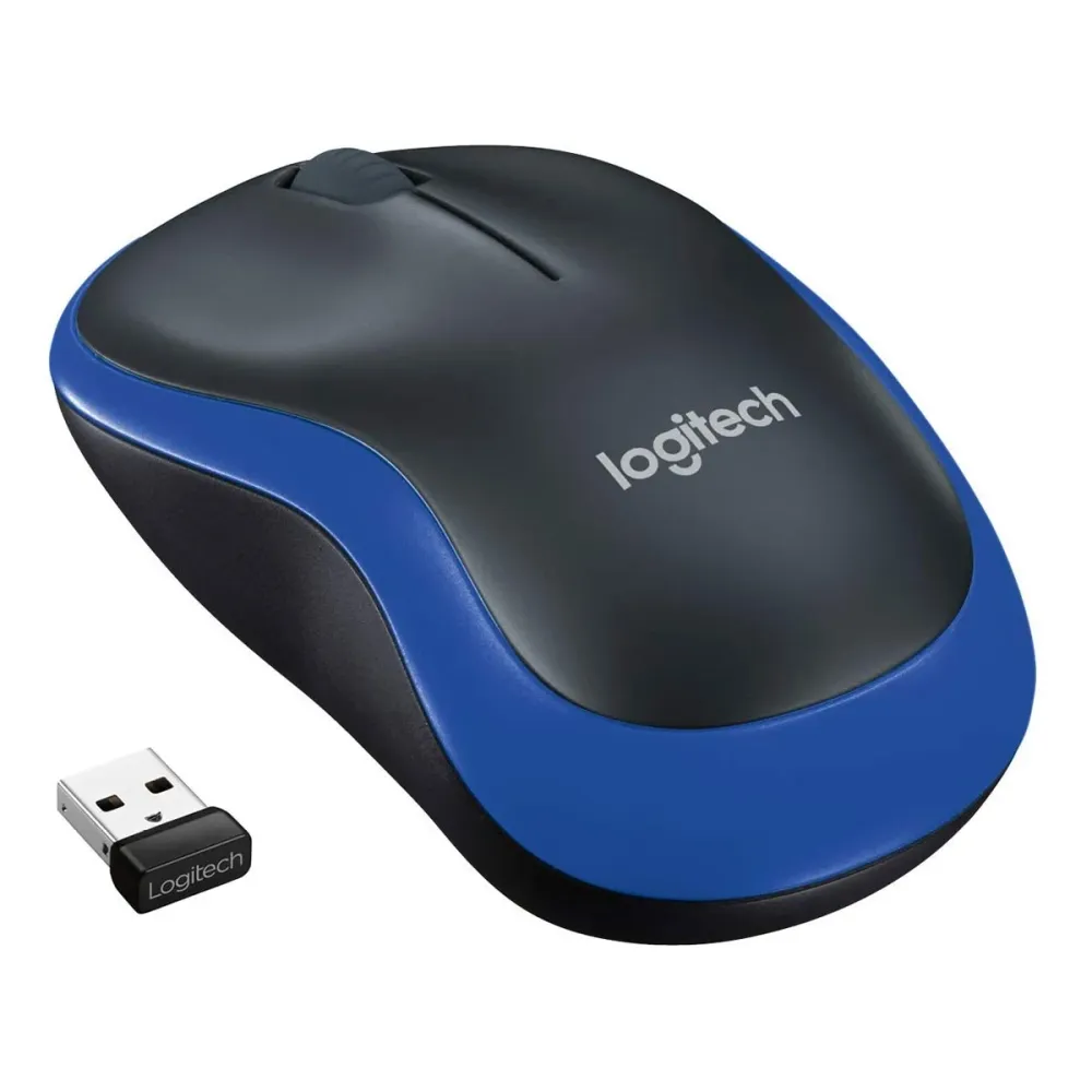 Rato Logitech M185 Wireless Preto/Azul - 910-002236