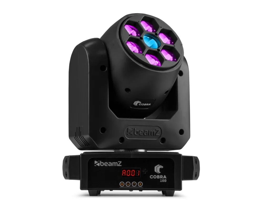 beamZ Cobra 160 LED Spot Moving Head with Bee Eye